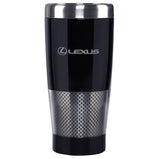 Lexus Black and Carbon Fiber Stainless Steel Travel Mug